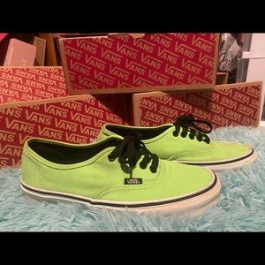 Lime green vans !